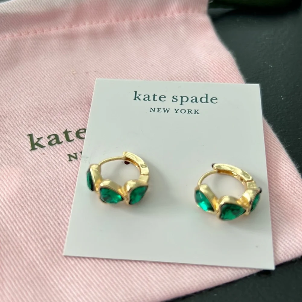 Kate Spade New York Heart Huggies Earrings